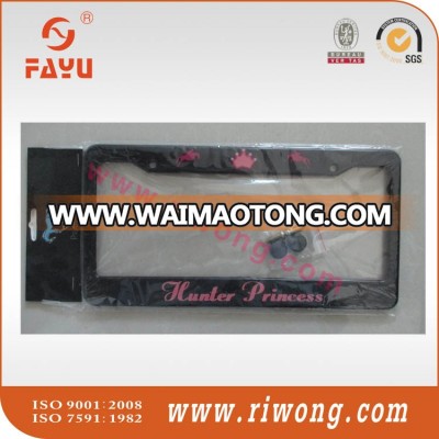 Personalized Script Plastic Number Plate Frames